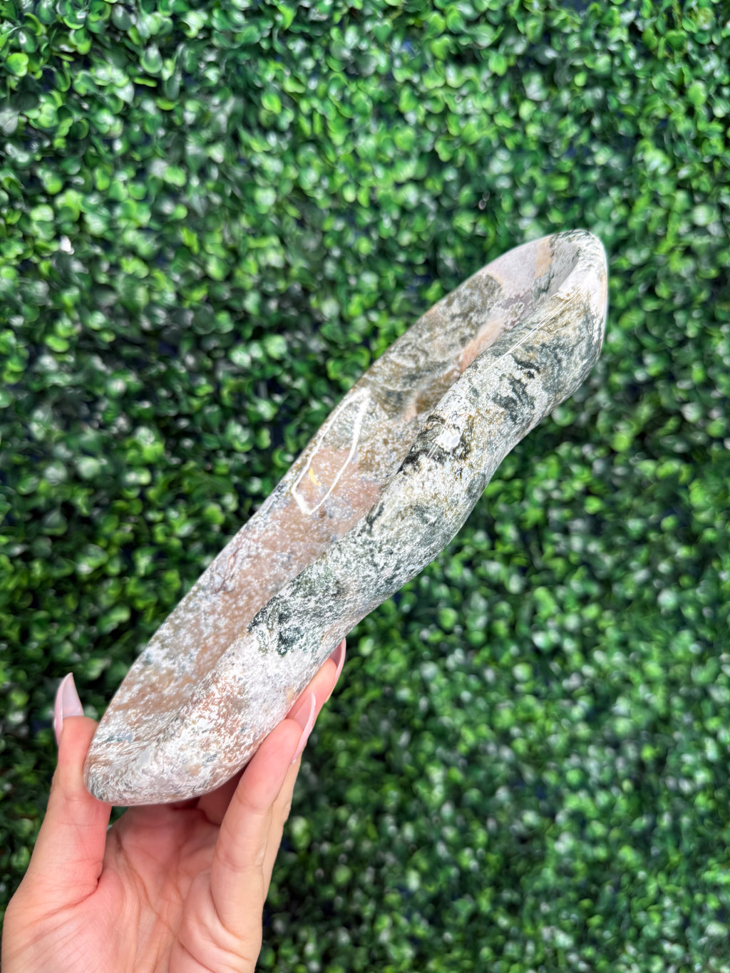 Pink Ocean Jasper Bowl 525g Madagascar