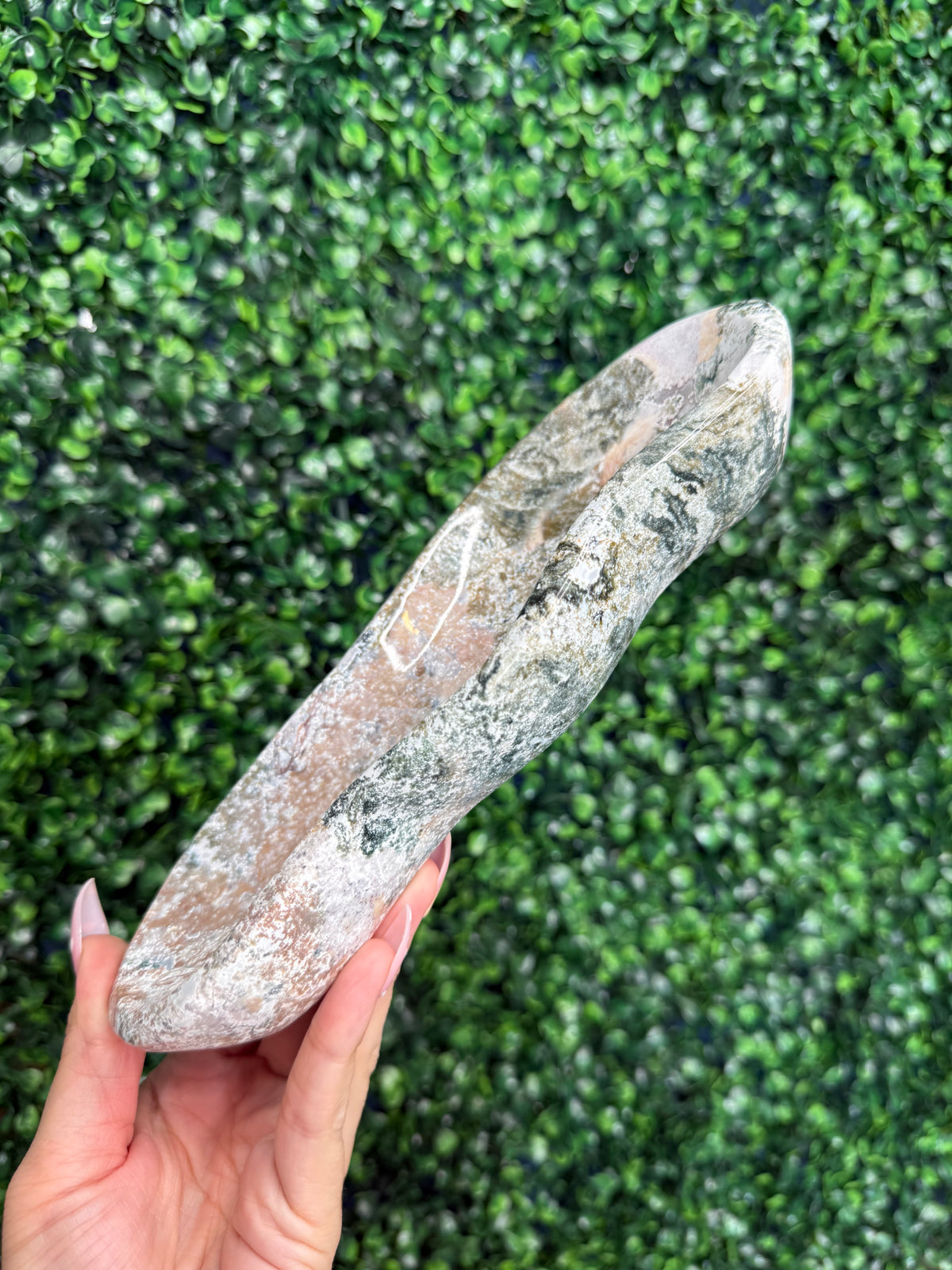 Pink Ocean Jasper Bowl 525g Madagascar