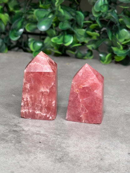Rhodochrosite mini tower Crystal carvings