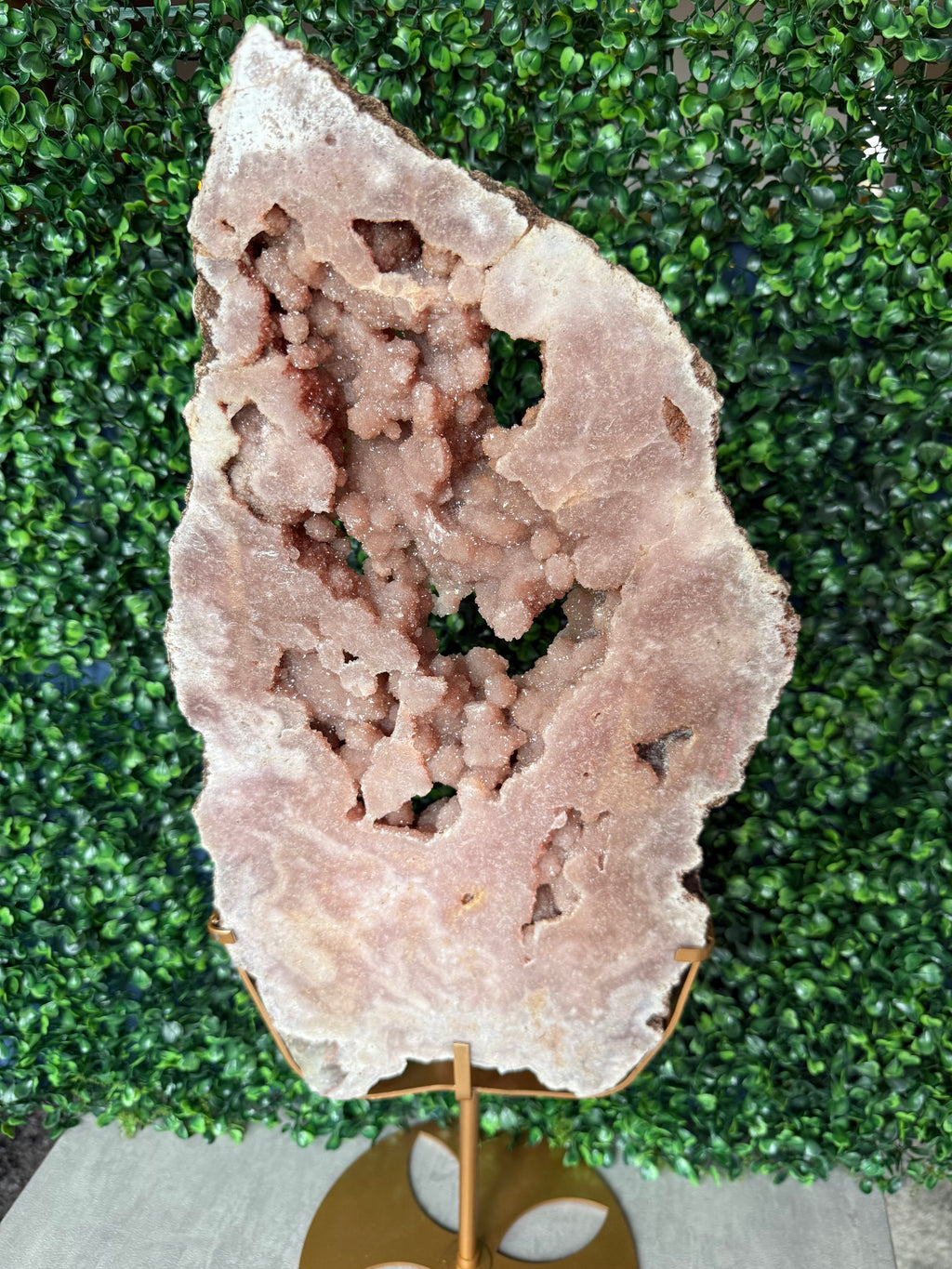 XL Pink Amethyst Druzy Statement Slab 4600g