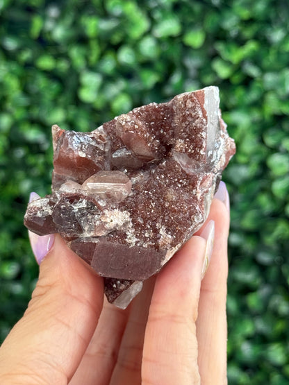 Red Hematite Quartz Crystal Specimen - Morocco C