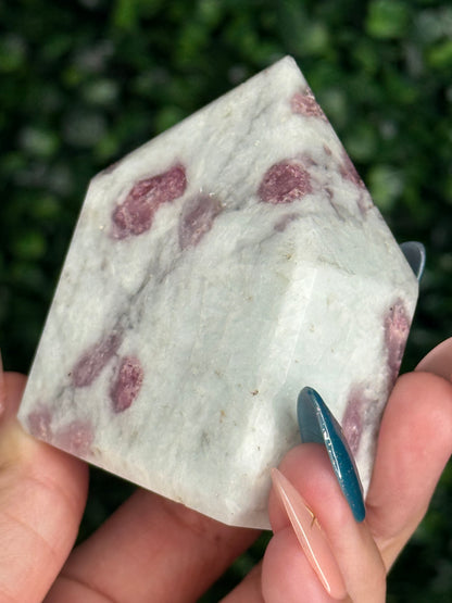 Pink Tourmaline Tower in Albite Matrix - India A