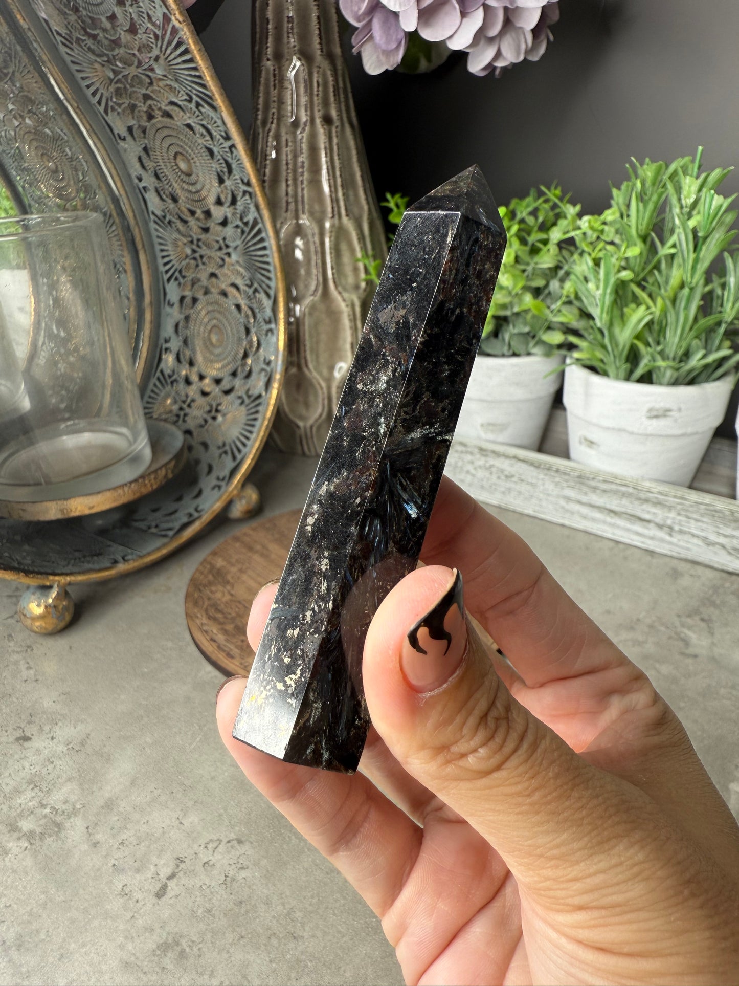 Arfvedsonite Firework Stone Crystal Towers