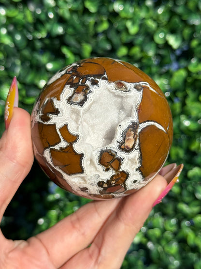 Brecciated Jasper Druzy Sphere - Indonesia