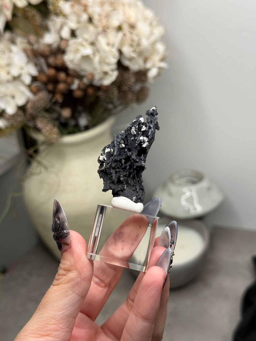 Goethite Stalactites with Calcite from Aouz, Er Rachidia Province, Morocco - J