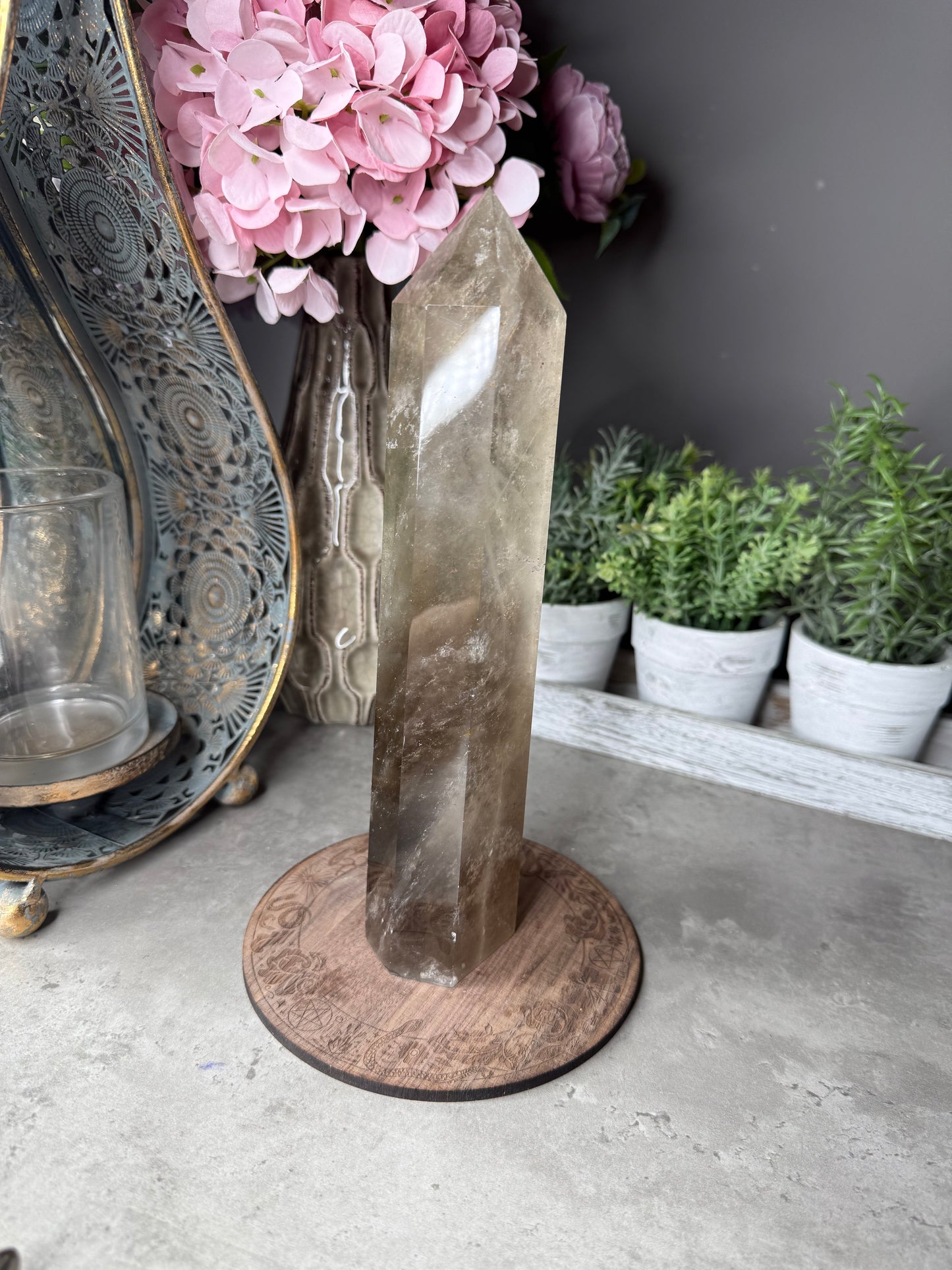 Large Smokey Quartz Tower