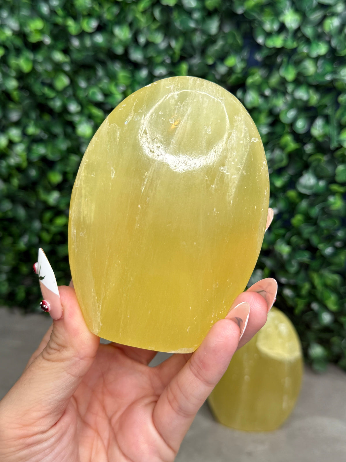 Lemon Calcite Rounded Freeform Crystal Carvings from Pakistan