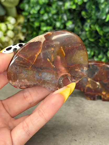 River Jasper Bear Crystal Carvings - Indonesia