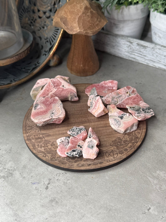 Rhodochrosite Crystal Tumbles and Chips