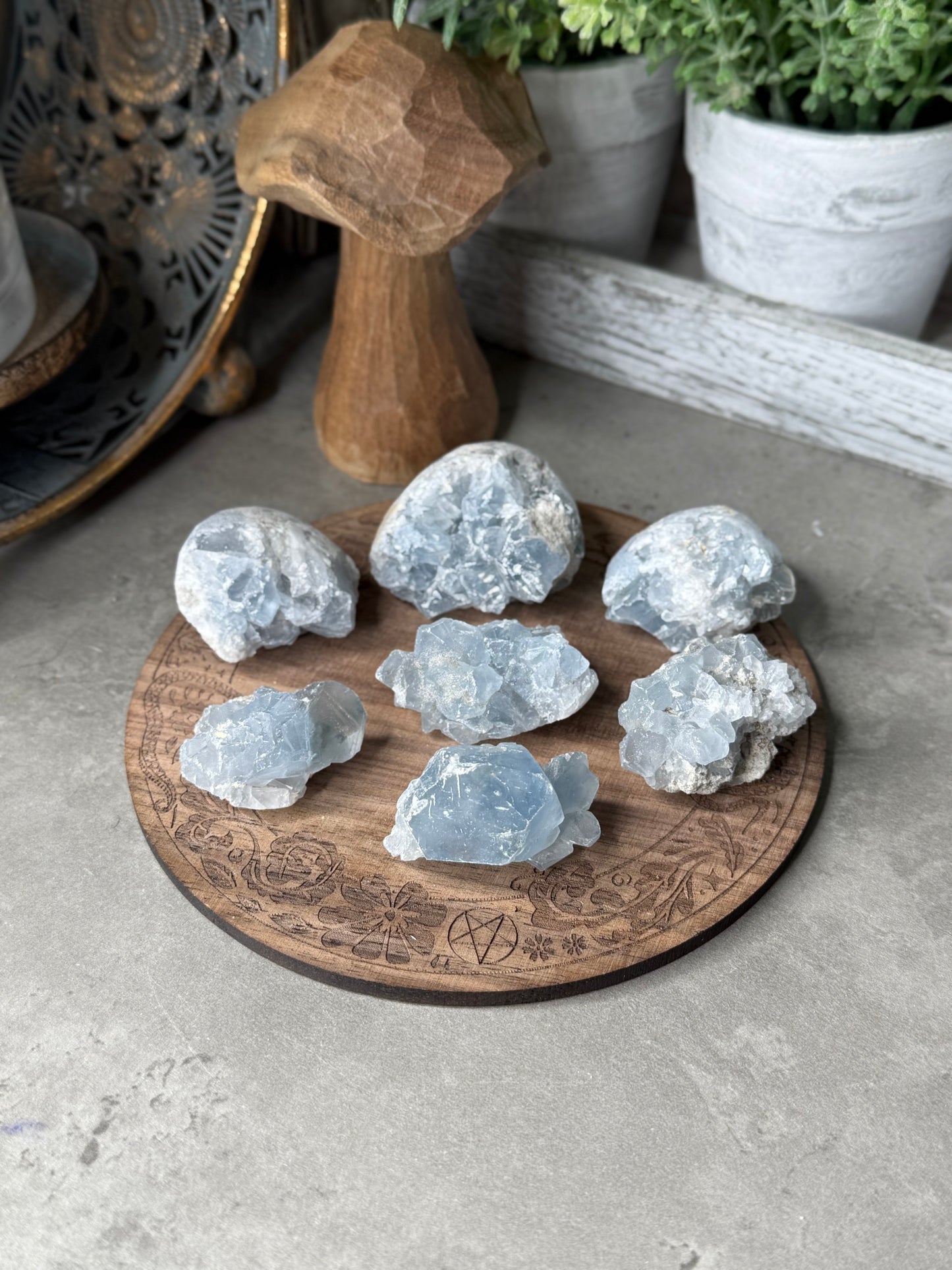 Raw Celestite Crystal Pieces - Random