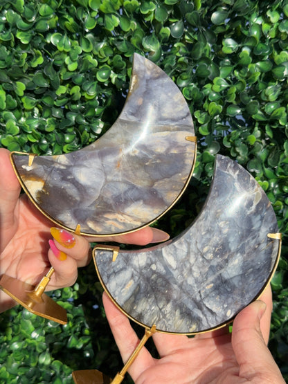Purple Chalcedony Moons - Indonesia