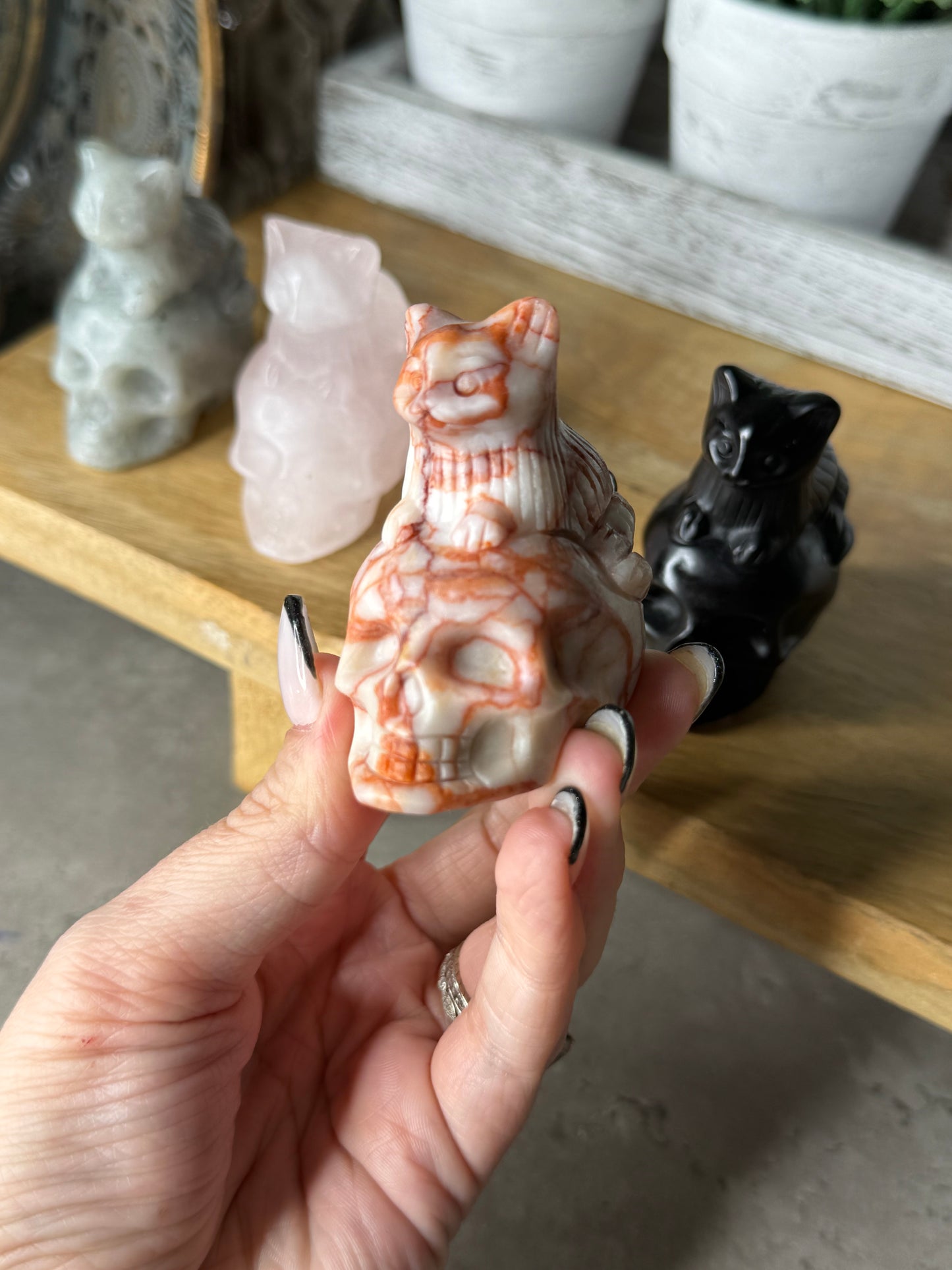 Cat Guardian Carvings