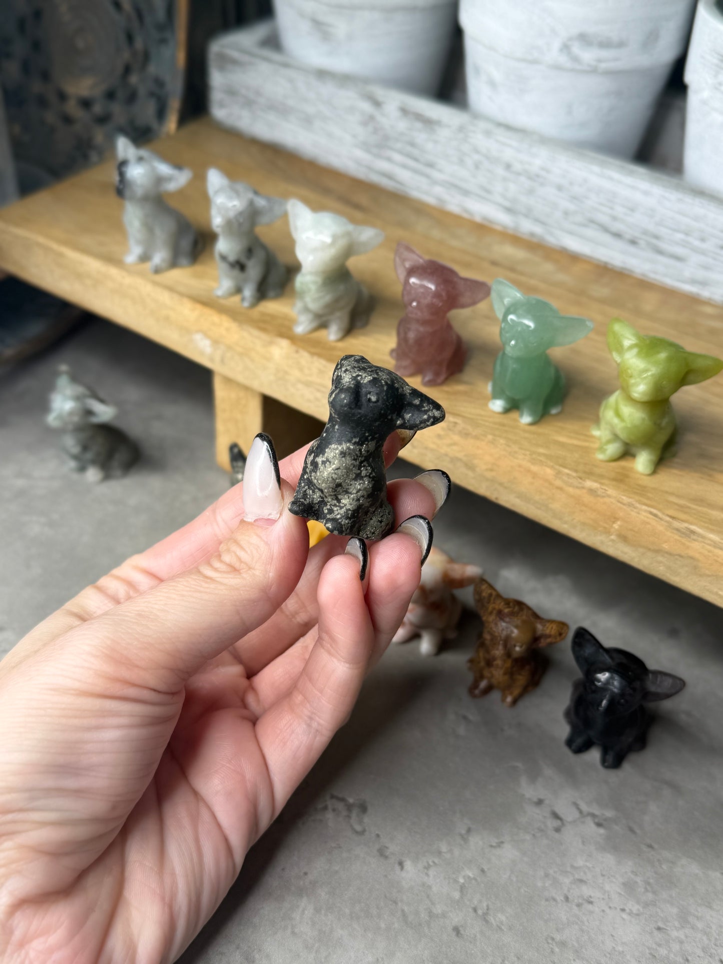 Chihuahua Dog Mini Crystal Carving