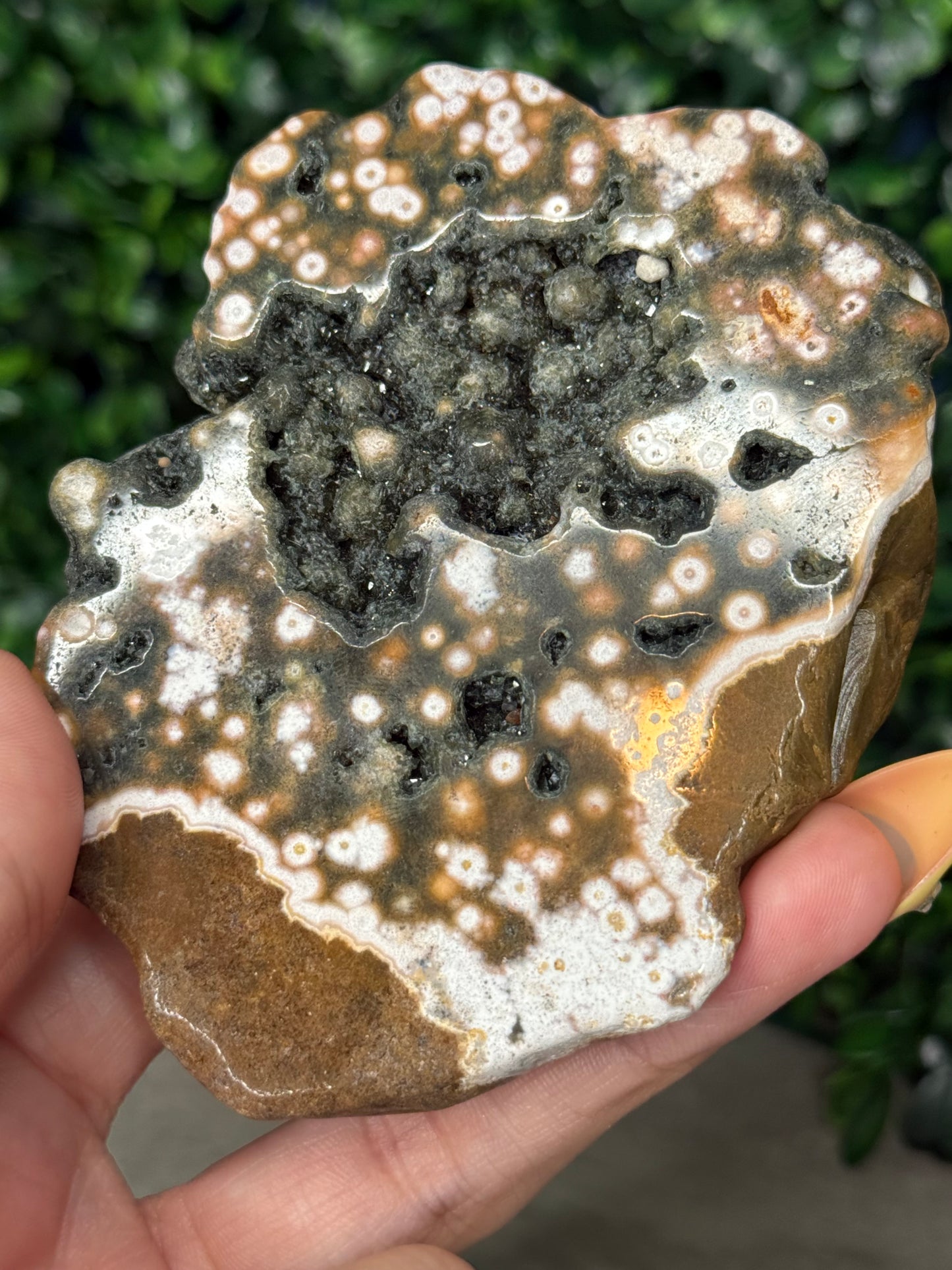 Ocean Jasper Polished Freeform Crystal Carving 168g