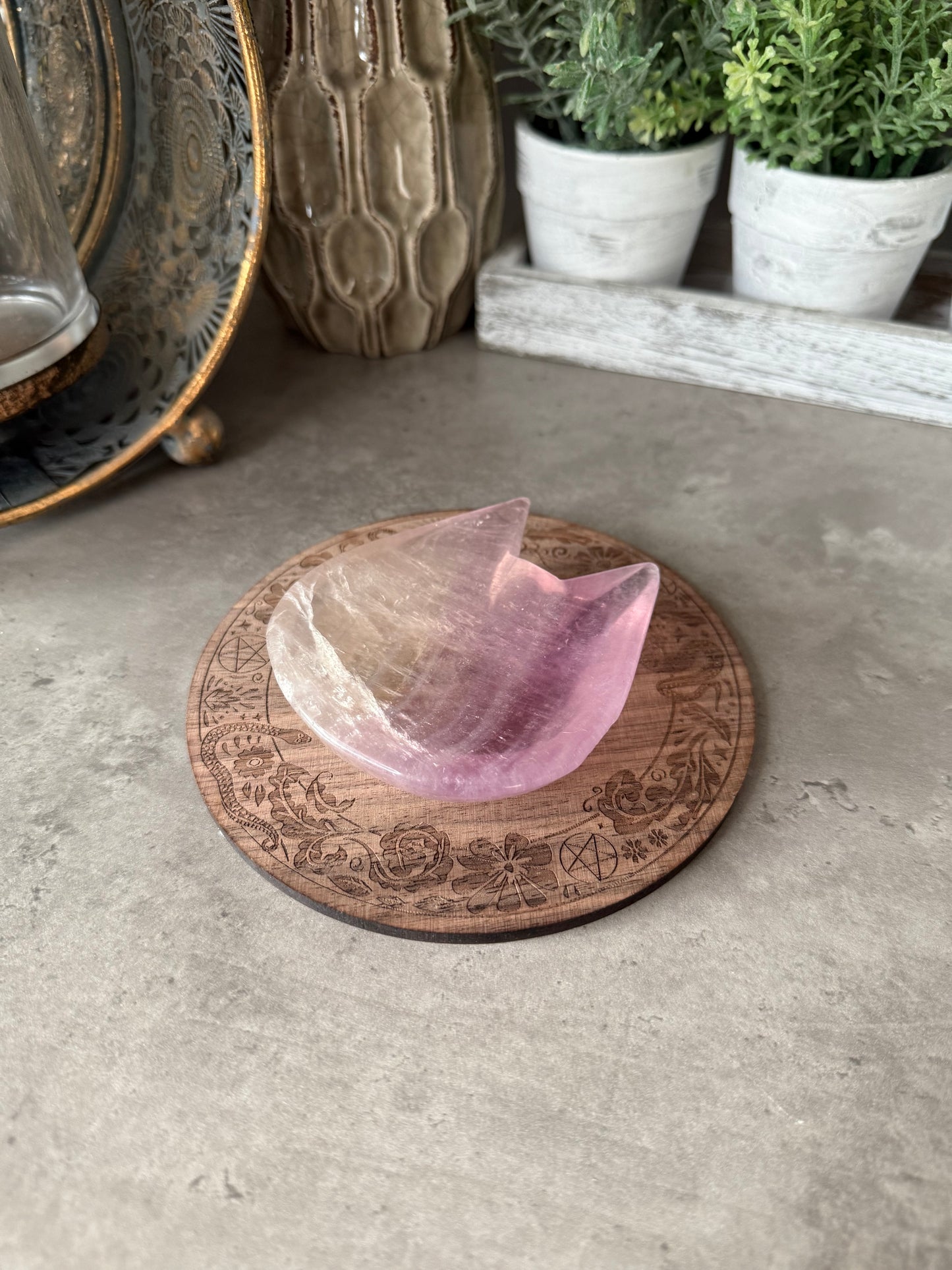 Fluorite Cat Bowl