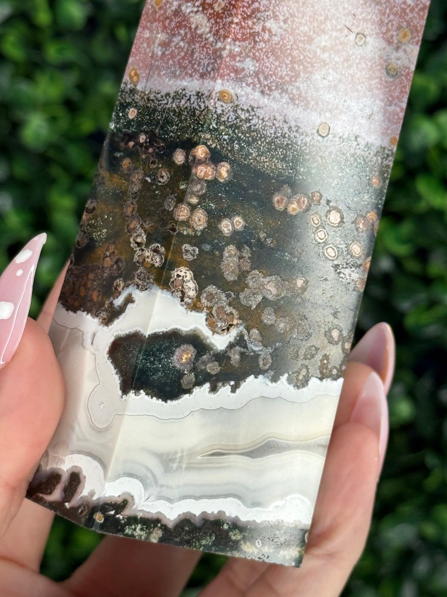 Pink Ocean Jasper Large Statement Tower 770g