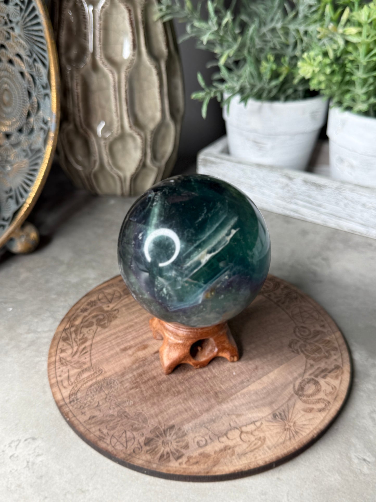 Fluorite Crystal Sphere