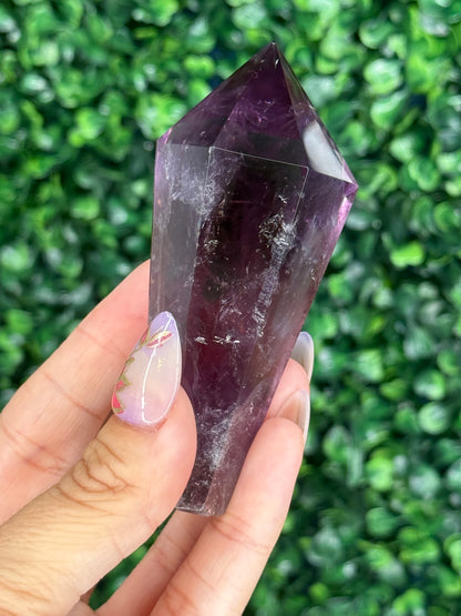 High Quality Amethyst Wand with Custom Gold Stand - 171g with Stand