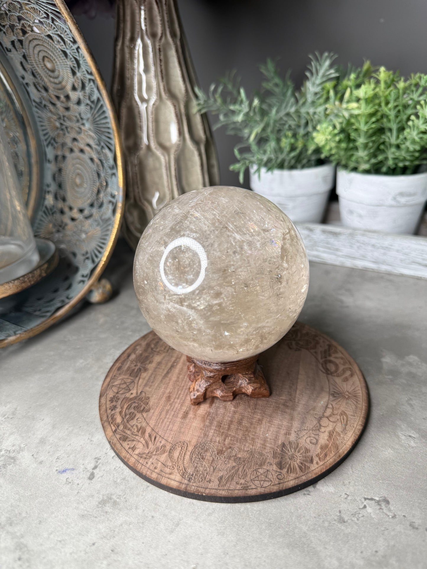 Large Smokey Quartz Sphere