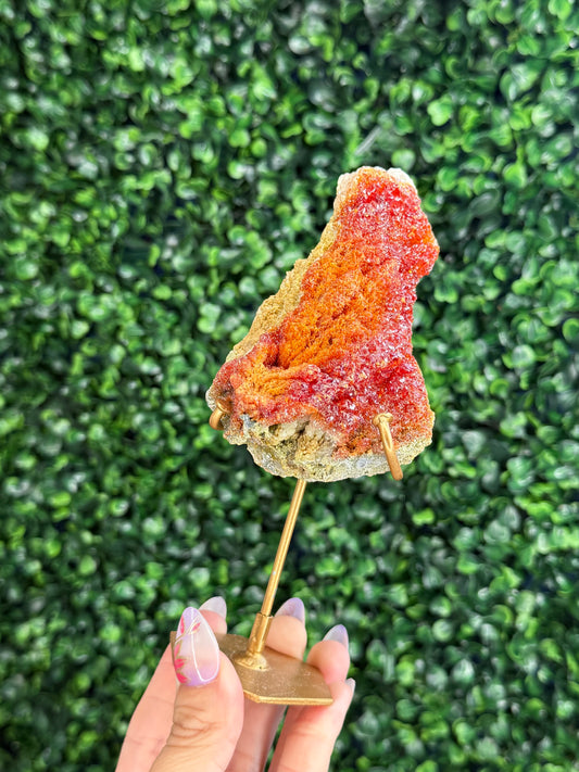Zincite Specimen from West Java with Custom Stand - 246g