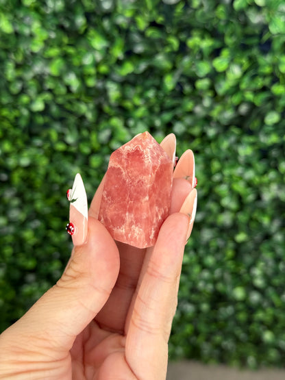 Rhodochrosite mini tower Crystal carvings