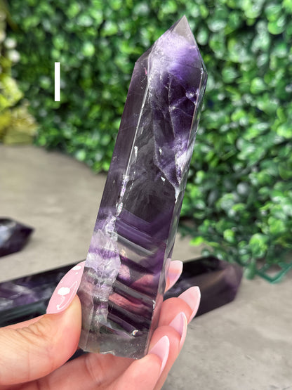 Dark and Moody Flourite Towers Crystal Carvings Imperfect