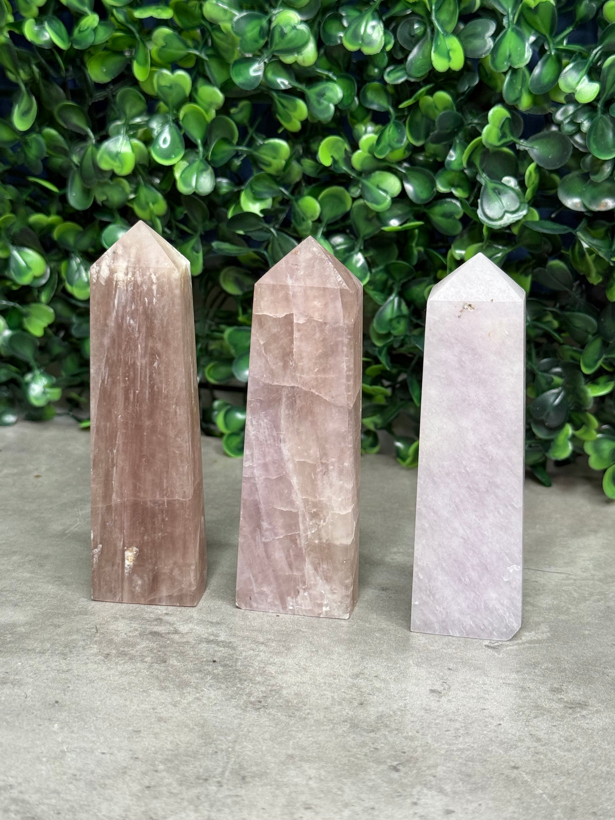 Pink Tourmaline Towers Crystal Carvings