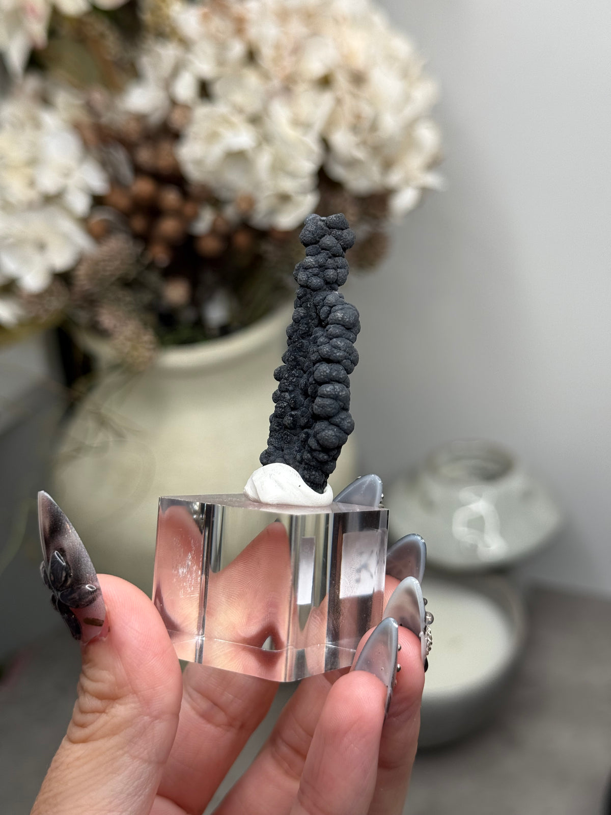 Goethite Stalactites with Calcite from Aouz, Er Rachidia Province, Morocco - K