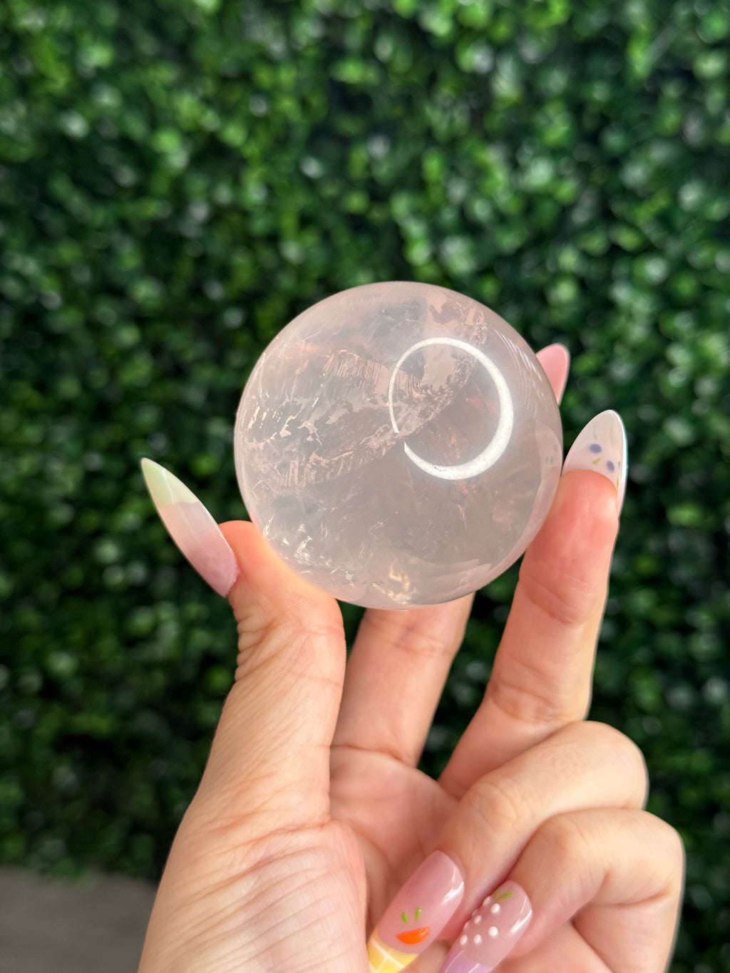 Girasol Rose Quartz Sphere - Madagascar - A