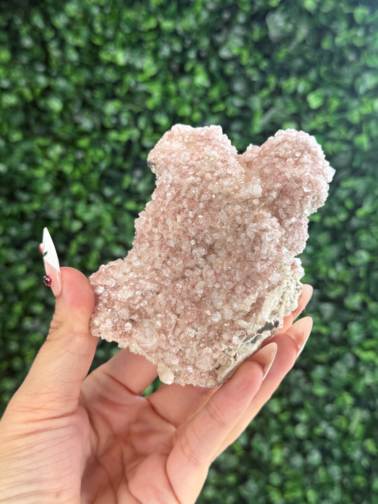 Pink Apophyllite Cluster Specimen Crystal from India 260g