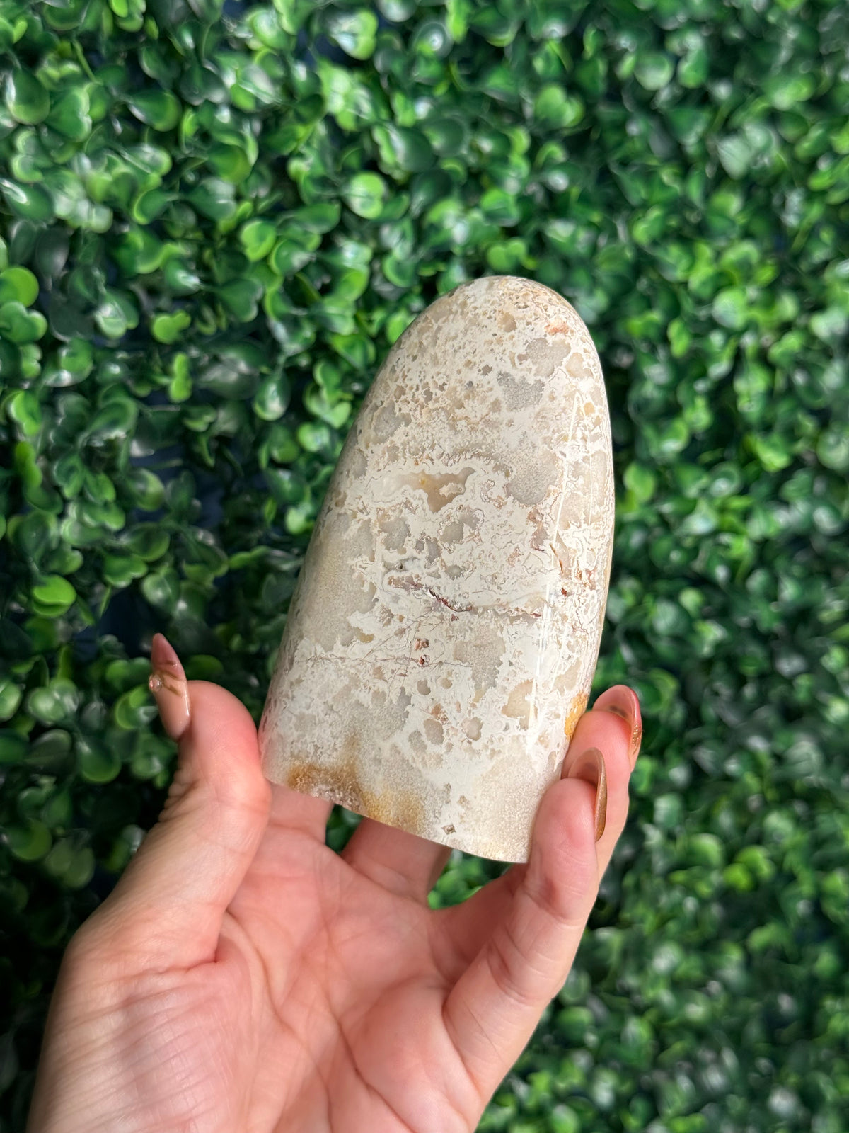 Colourful Crazy Lace Agate Freeform Crystal Carving from Indonesia B