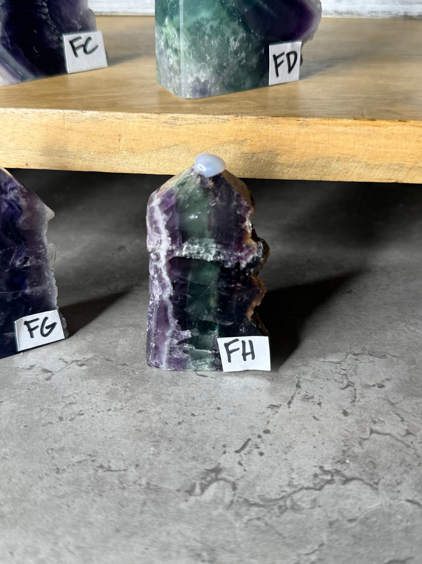 Rainbow Fluorite Druzy Towers