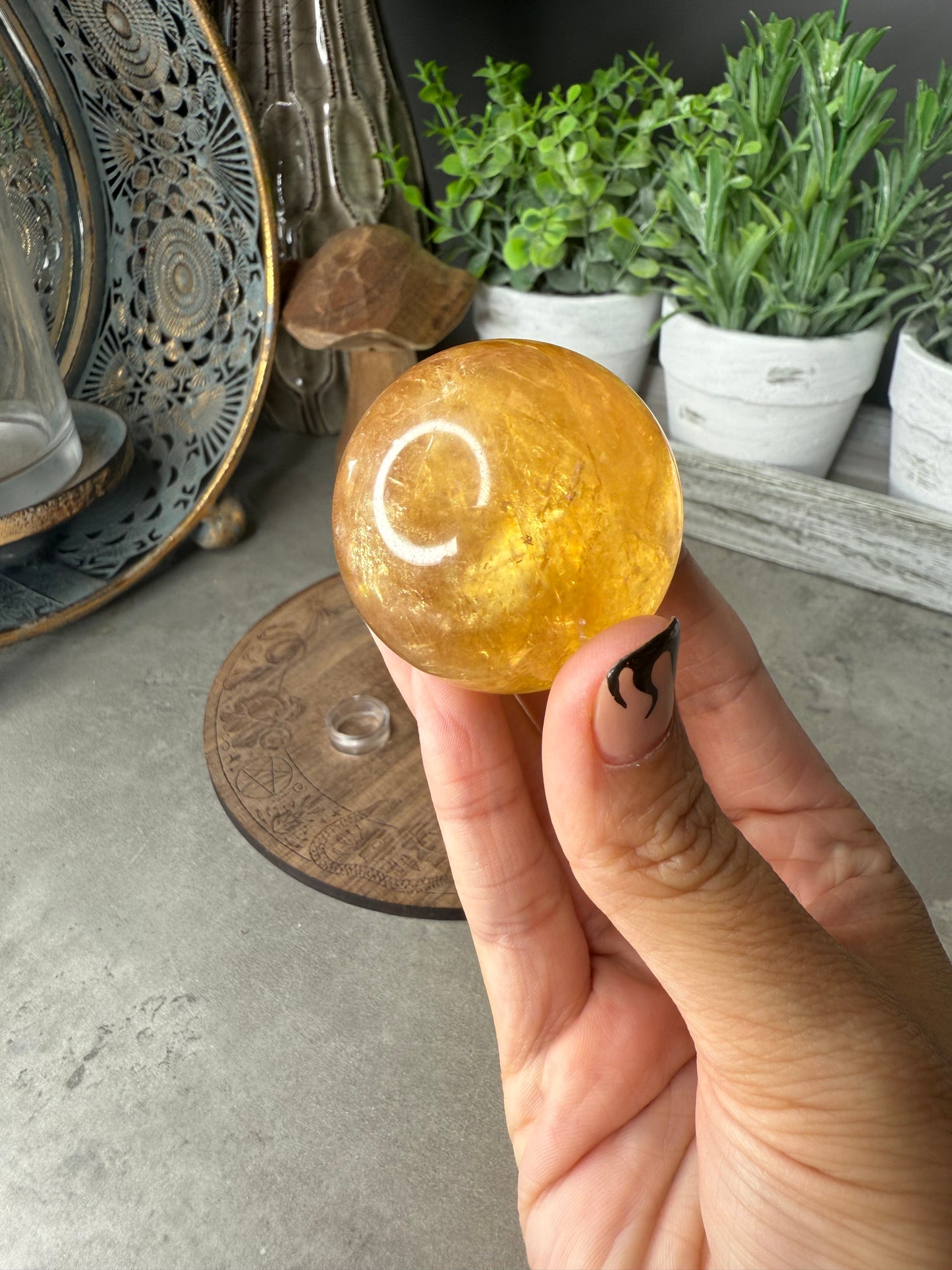 AAA Honey Calcite Crystal Spheres