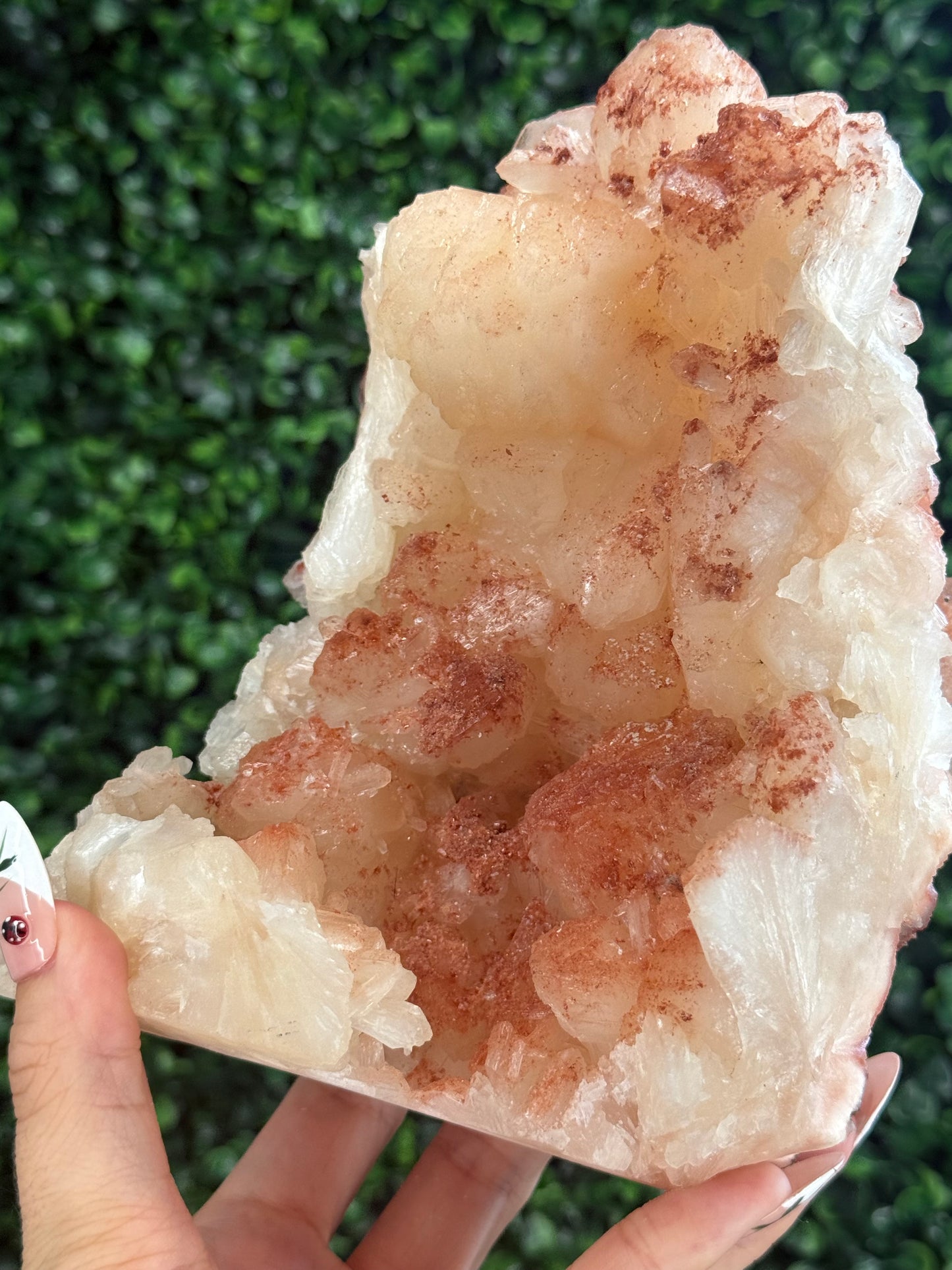 Stilbite with Hematite Dusting and Calcite - India - 1.5kg