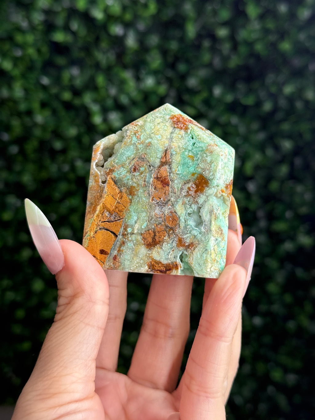 Smithsonite Domino Tower Crystal Carving - Indonesia - B