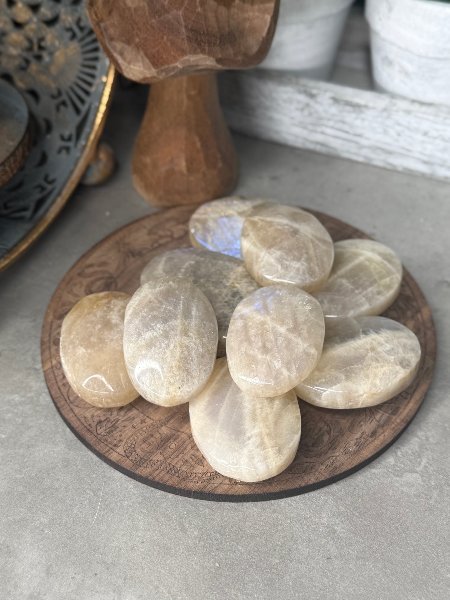 Moonstone Crystal Palmstones