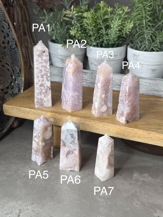 Pink Amethyst Agate Crystal Towers