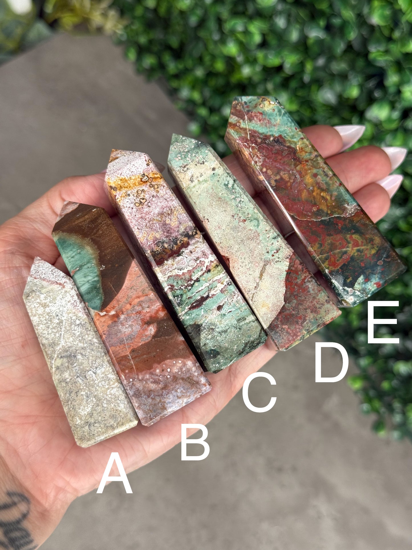 Unicorn Jasper Towers Crystal Carvings