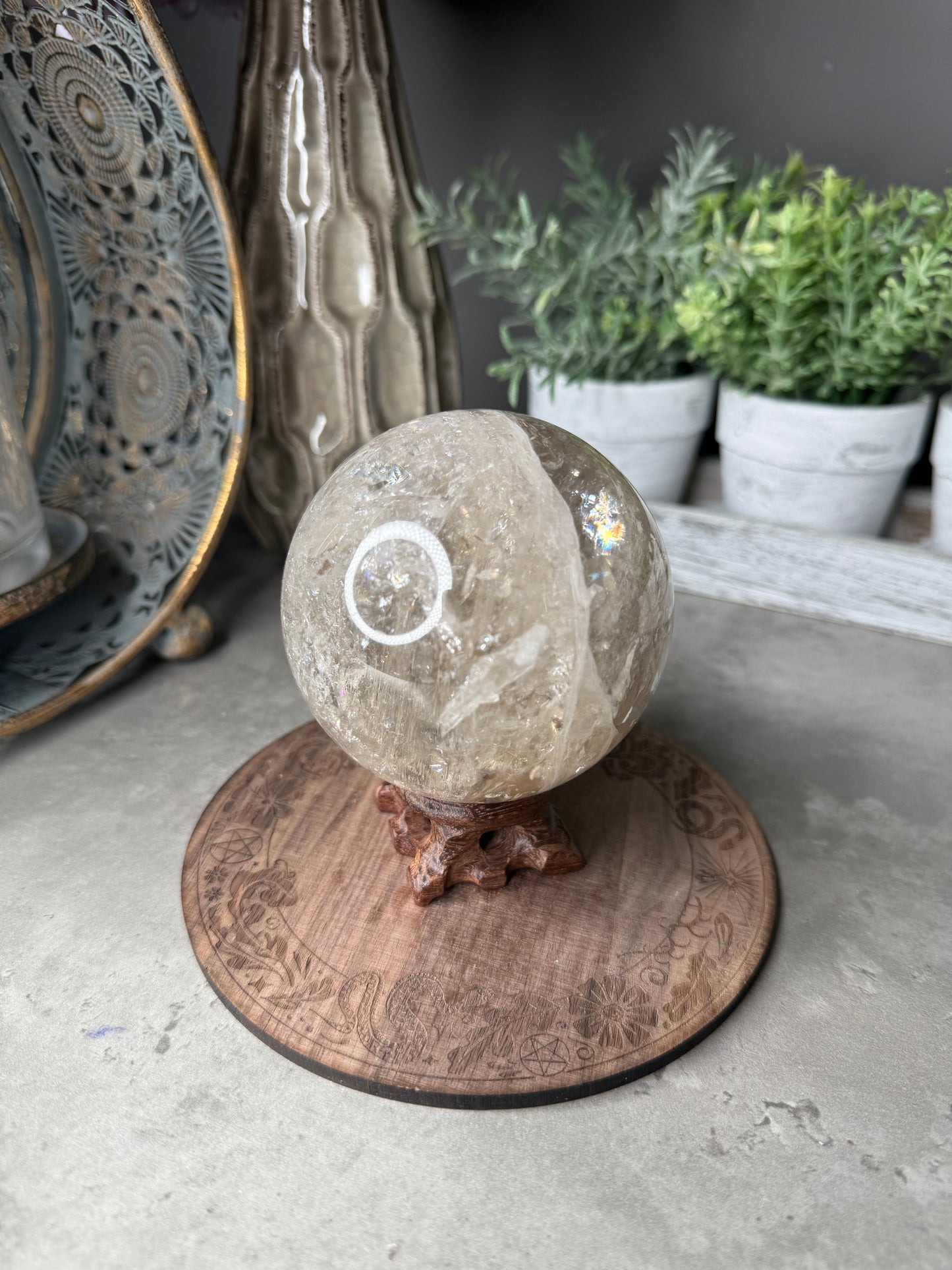 Large Smokey Quartz Sphere