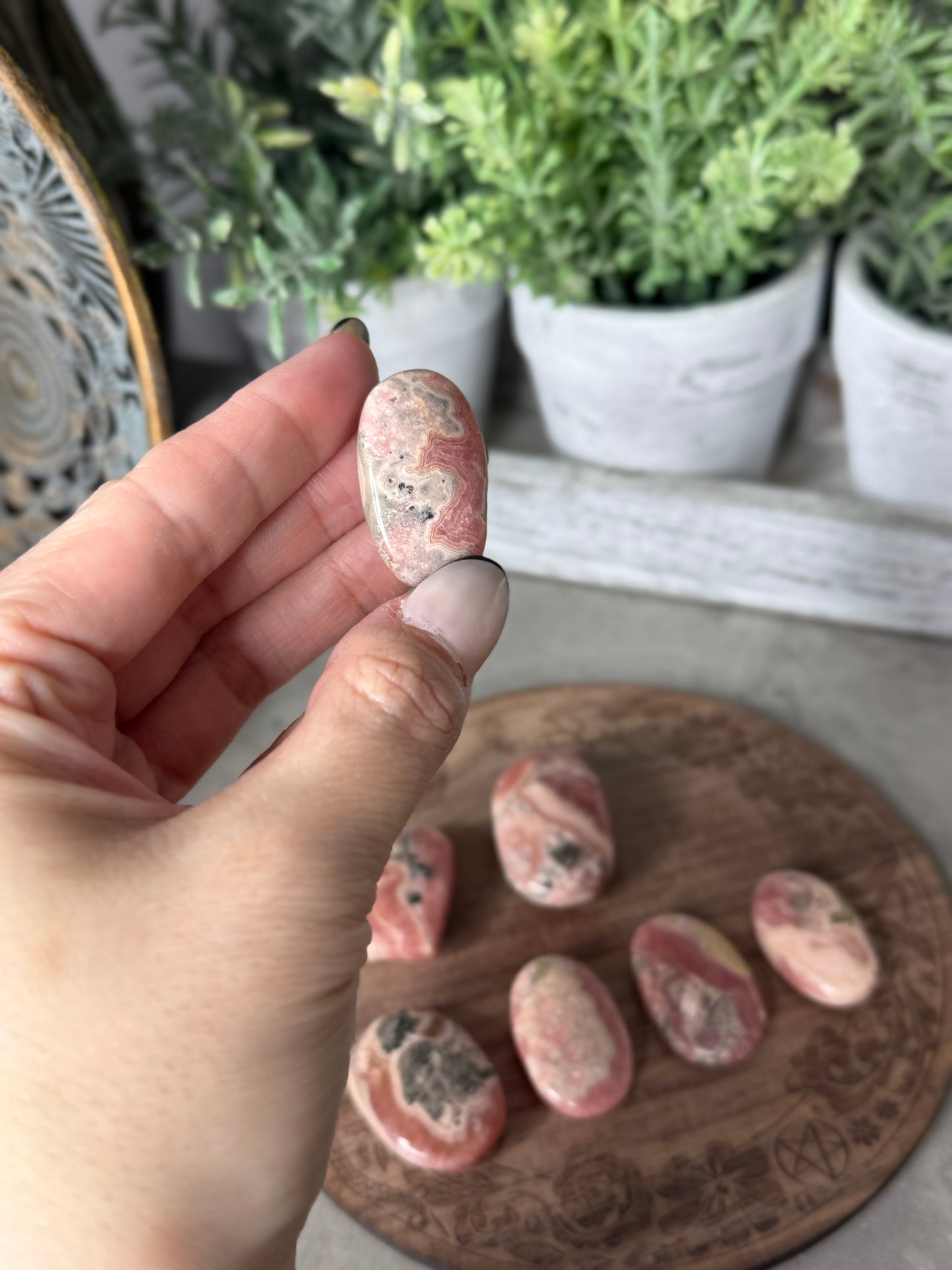 Rhodochrosite Hearts and Palms