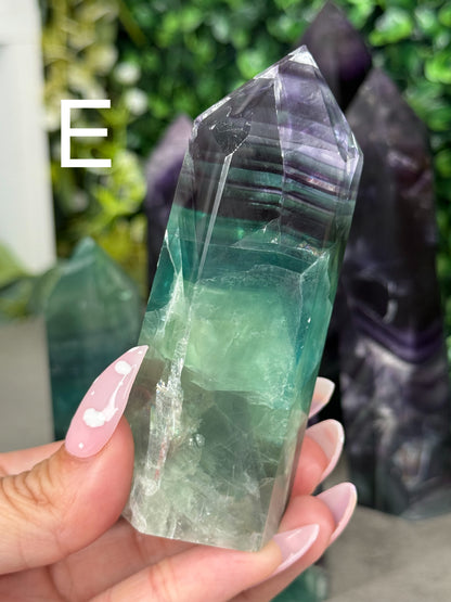 Dark and Moody Flourite Towers Crystal Carvings Imperfect