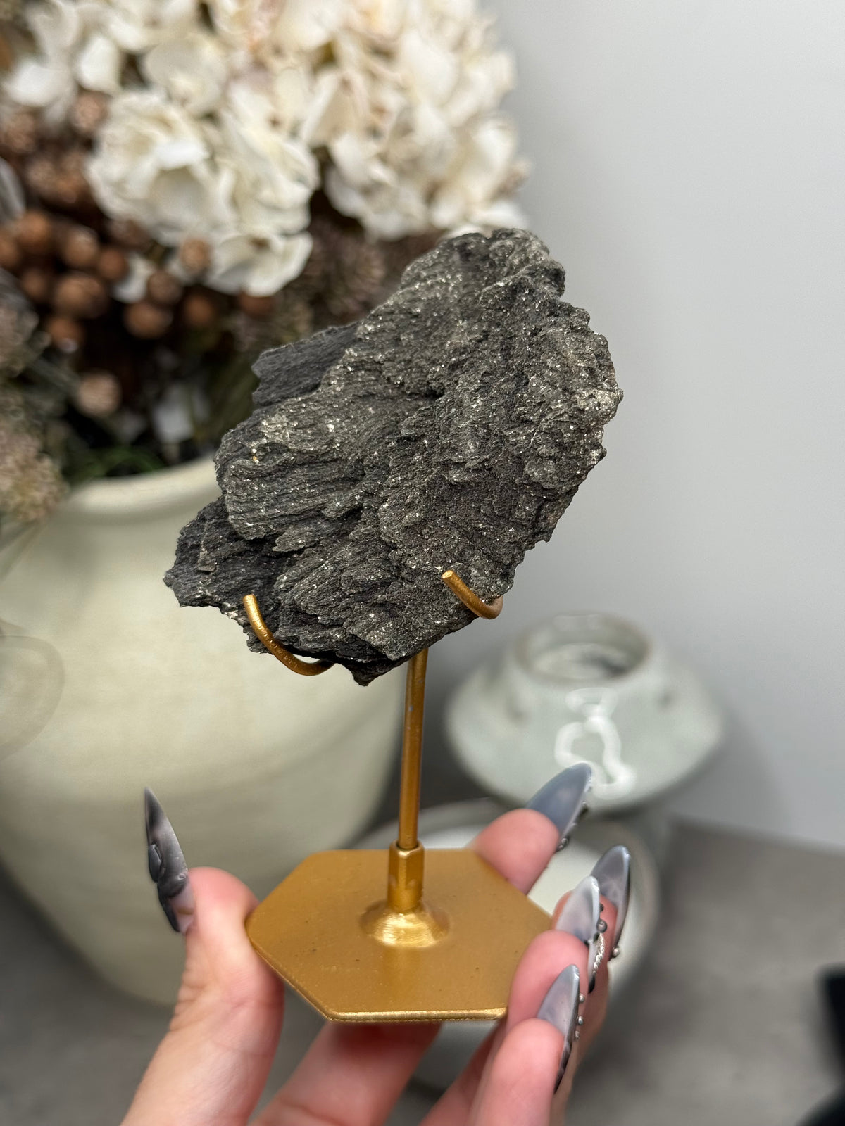 Pyritized Petrified Wood from Indonesia - E