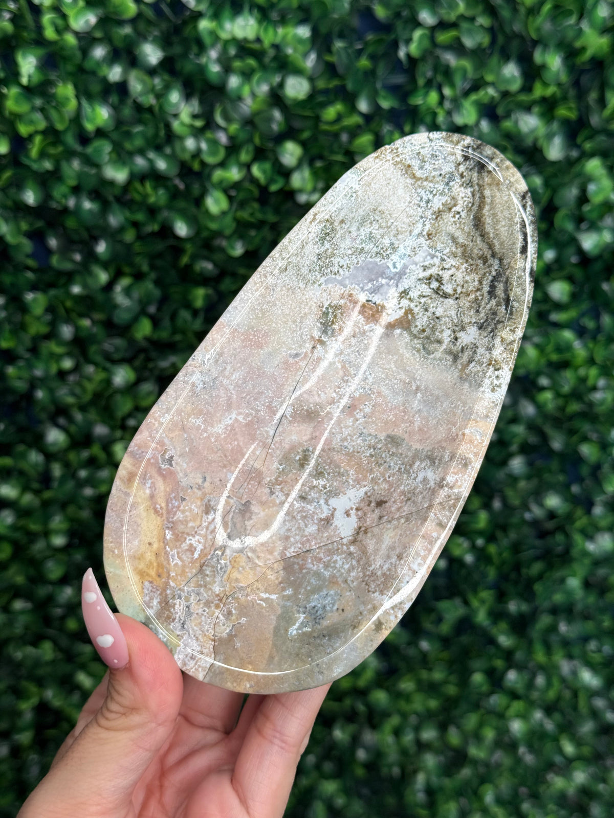 Pink Ocean Jasper Bowl 353g Madagascar