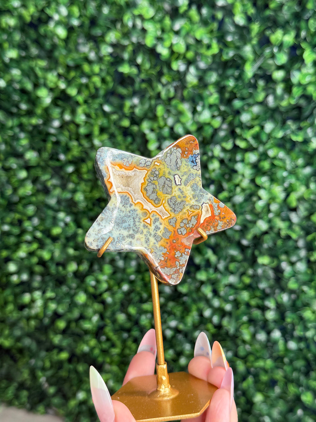 Colourful Marcasite Star Crystal Carving - Indonesia
