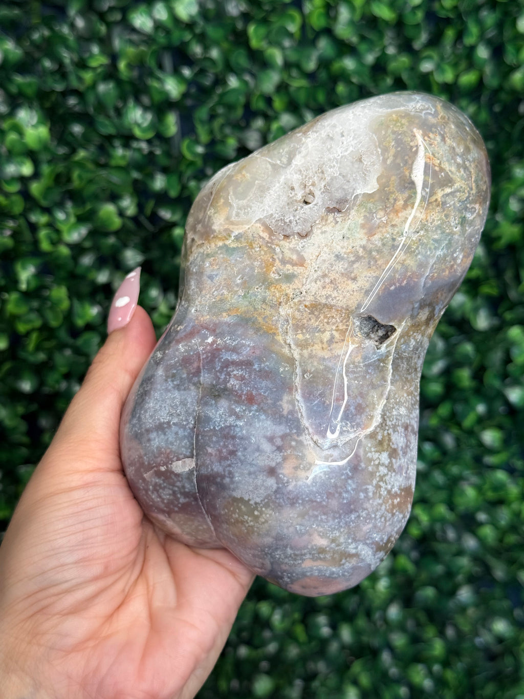 Pink Ocean Jasper Bowl 357g Madagascar