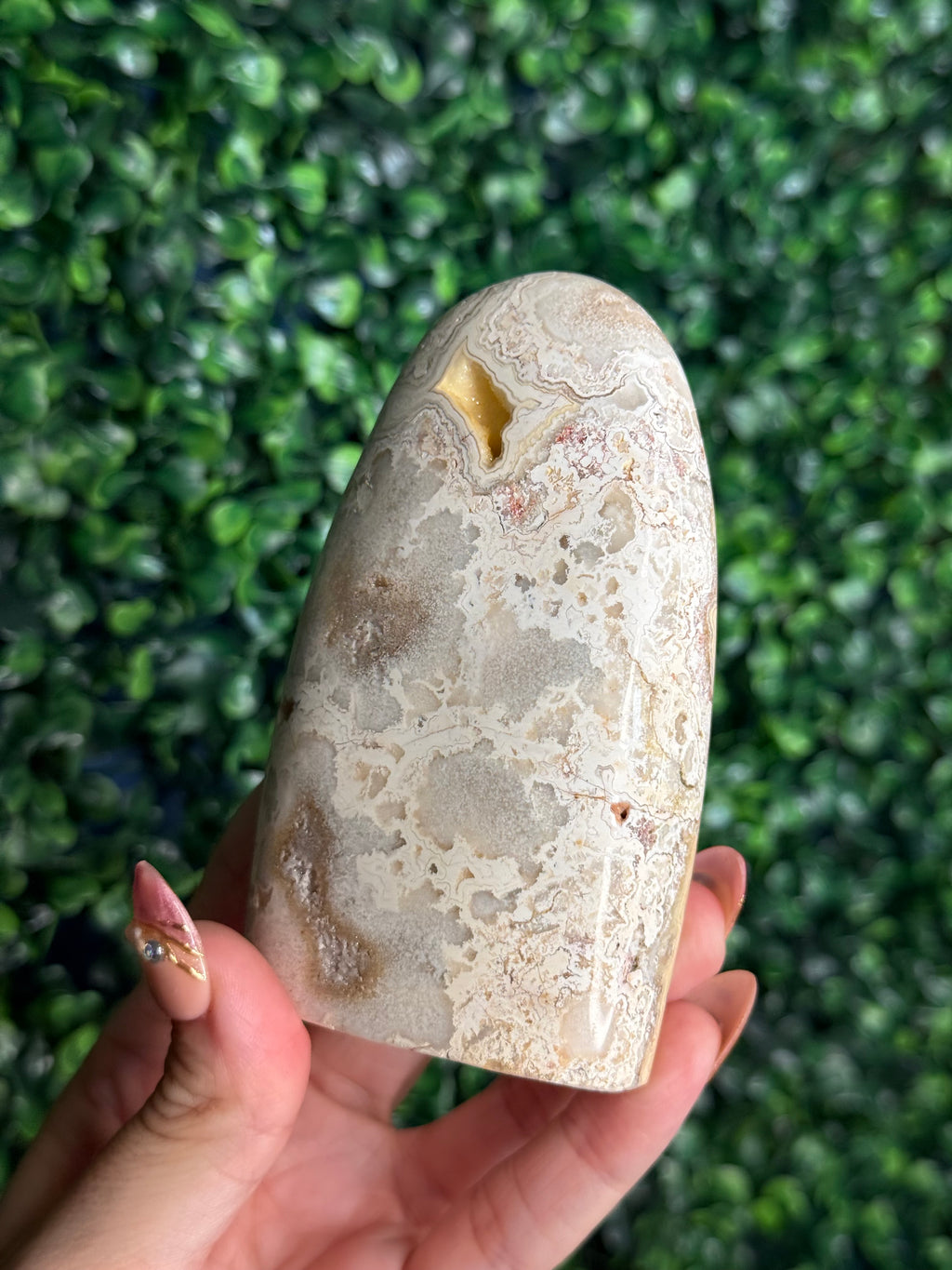 Colourful Crazy Lace Agate Freeform Crystal Carving from Indonesia A