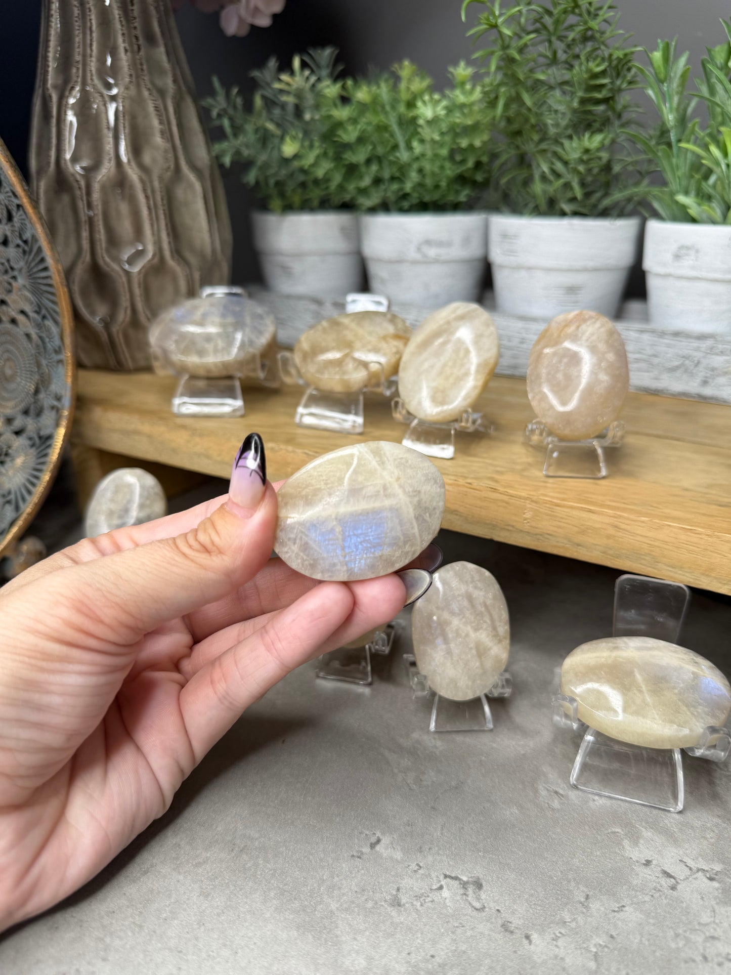 Moonstone Crystal Palmstones