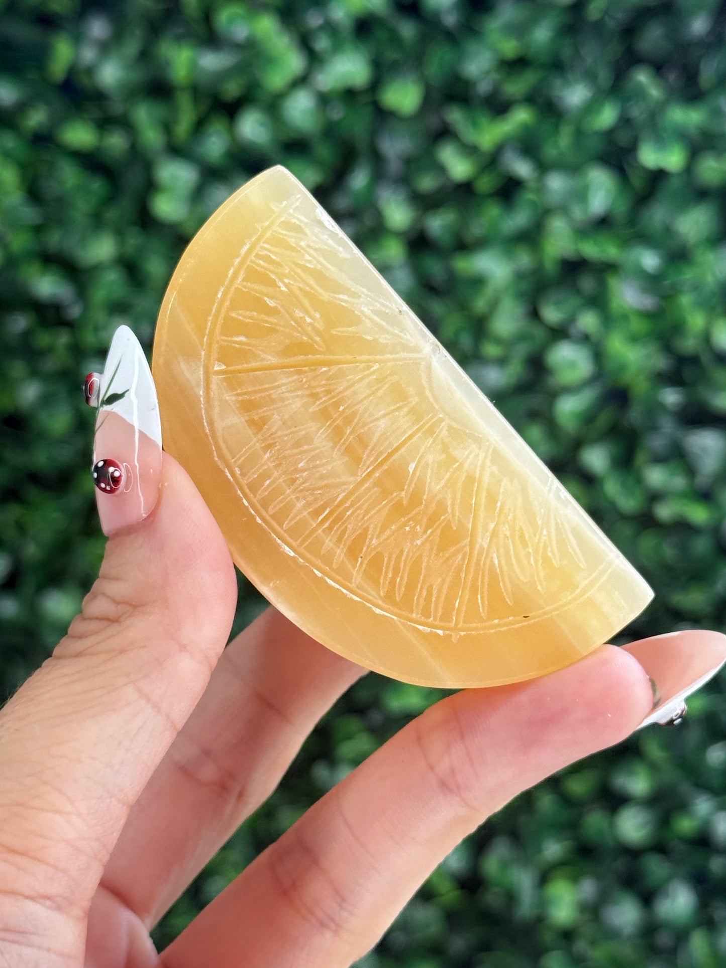Orange Calcite Orange Slice from Pakistan