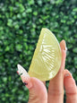 Lemon Calcite Lemon Slice Crystal Carvings from Pakistan