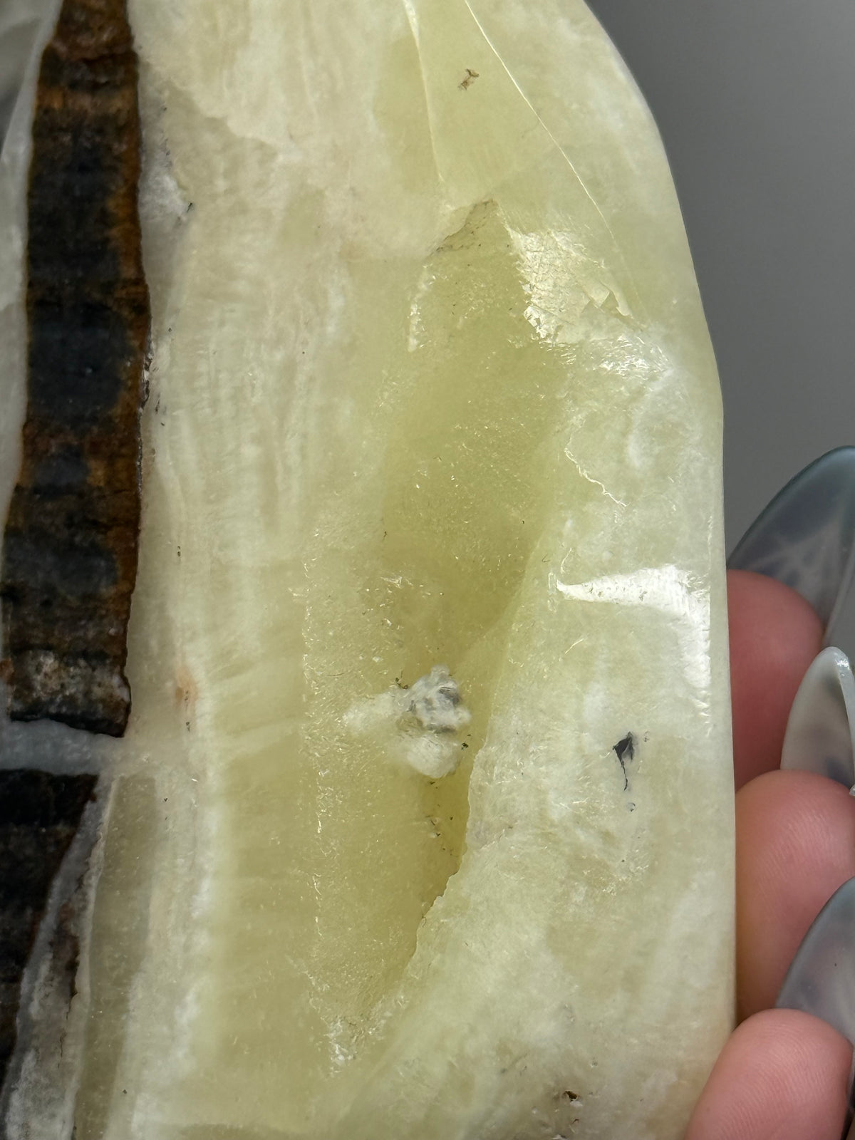 Yellow Aragonite Freeform Crystal Carvings R - Pakistan
